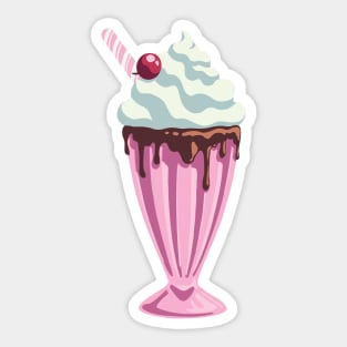 Strawberry Milkshake Sticker